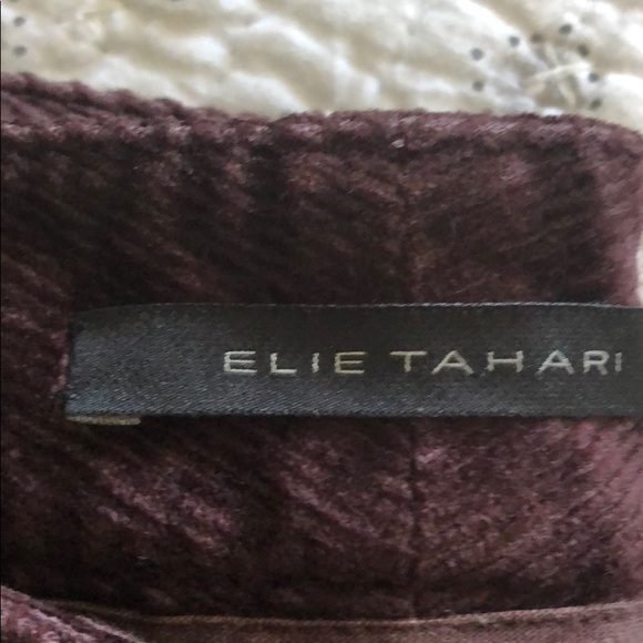 Corduroy burgundy low rise jeans wide leg . - Picture 2 of 2